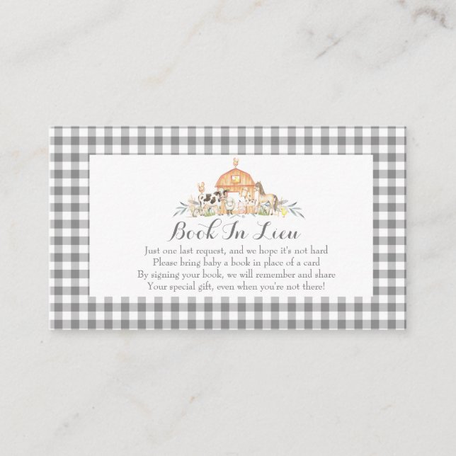 Gingham farm baby shower invitation About to pop C (Front)