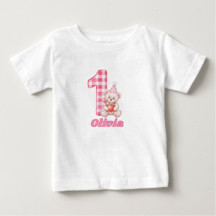 Gingham Giggles & Teddy Cuddles! Baby T-Shirt