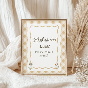 Gingham Goose Baby Shower Babies Are Sweet Sign