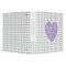 Gingham Grey Chequered and Heart Lavender