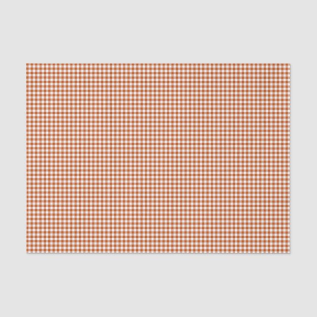 Gingham-Harvest Orange-Tissue Wrapping Paper (Front)