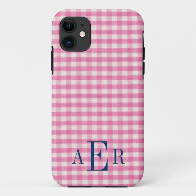 Gingham in Pink Case-Mate iPhone Case (Back)