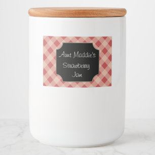 Gingham Jar Kitchen Labels Gift Tag Stickers