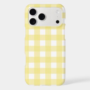 Gingham jaune pâle et blanc