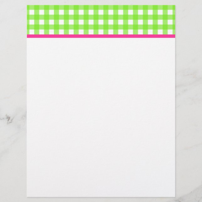 Gingham Letterhead (Front)