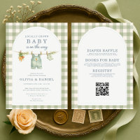 Gingham Locally Grown All in One Baby Shower