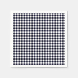 Gingham-Midnight Blue-Paper Napkins