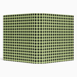 Gingham Mint and Black Binder