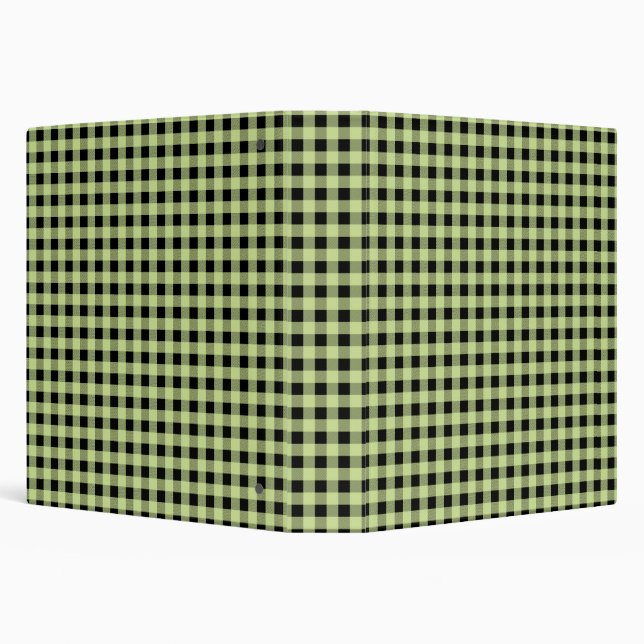 Gingham Mint and Black Binder (Background)