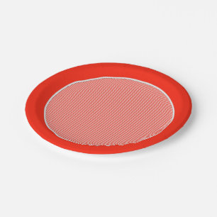 Gingham-Orange-Paper Plates