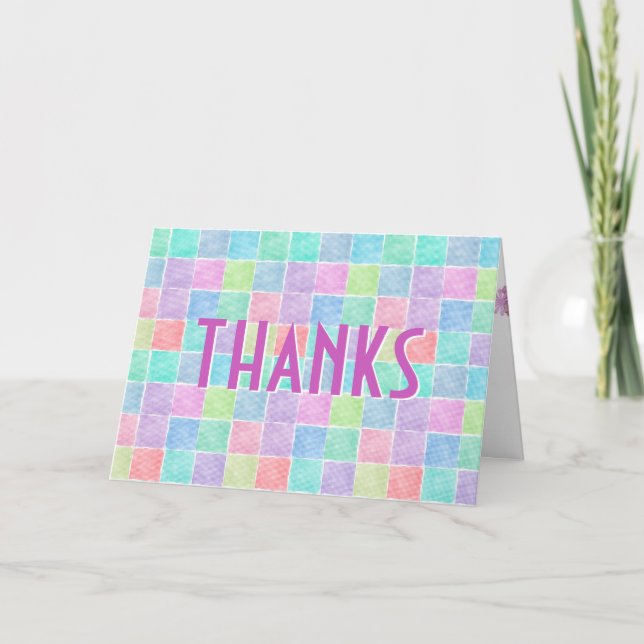 Gingham Patchwork Thank You (Front)
