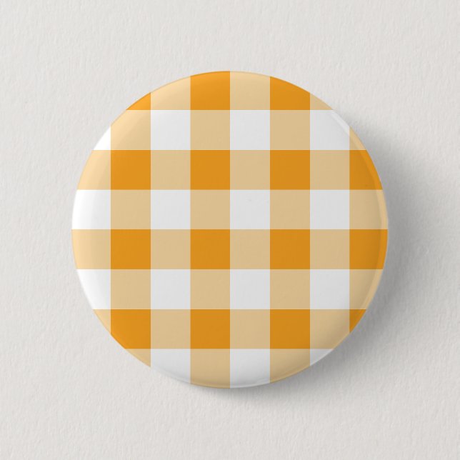 Gingham Pattern 2 Inch Round Button (Front)
