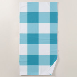 Gingham Pattern Beach Towel