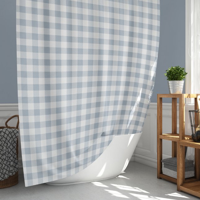 Gingham Pattern Coastal Chequered White Muted Blue (Creator Uploaded)