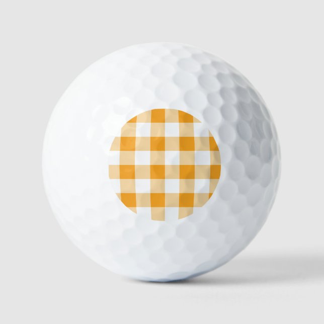 Gingham Pattern Golf Balls (Front)