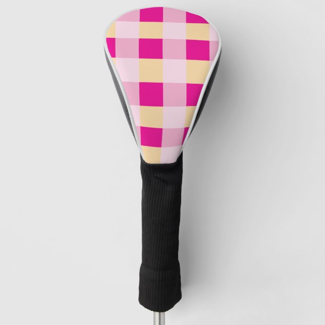 Gingham Pattern  Golf Head Cover (Front)
