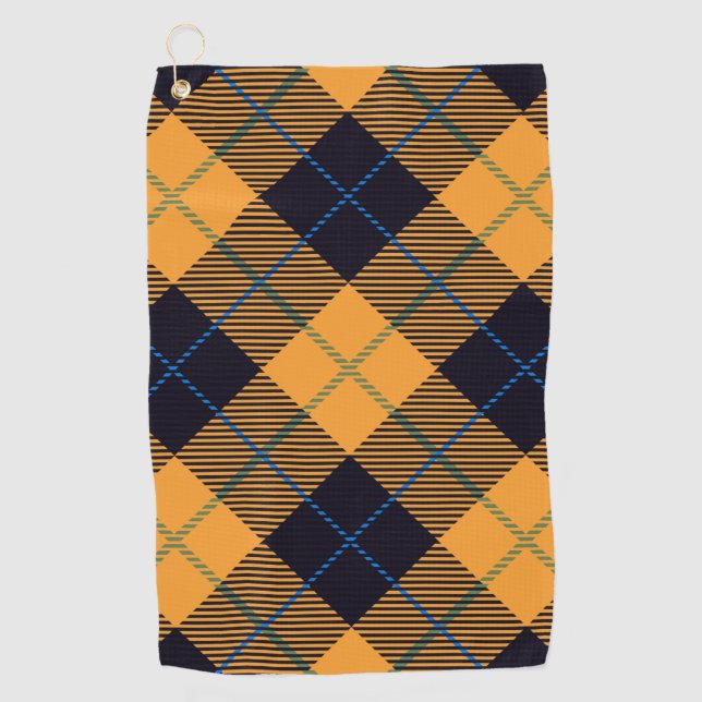 Gingham Pattern Golf Towel (Front)