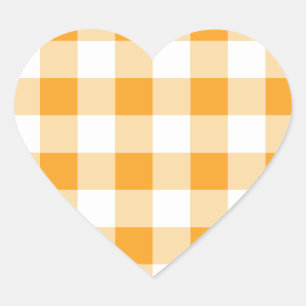 Gingham Pattern Heart Sticker