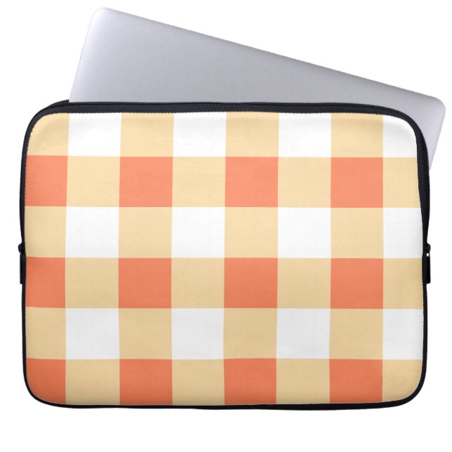 Gingham Pattern Laptop Sleeve (Front)