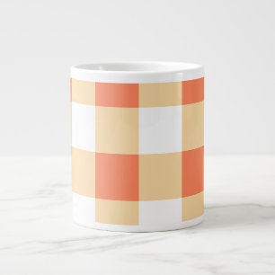 Gingham Pattern Large Coffee Mug