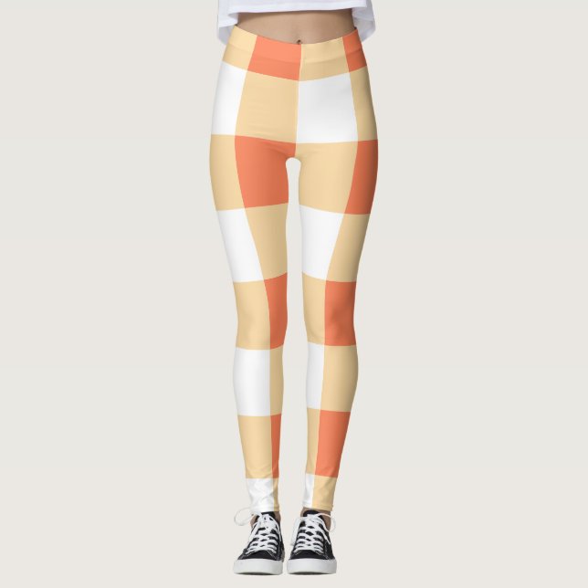 Gingham Pattern Leggings (Front)