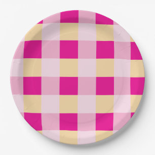 Gingham Pattern  Paper Plate