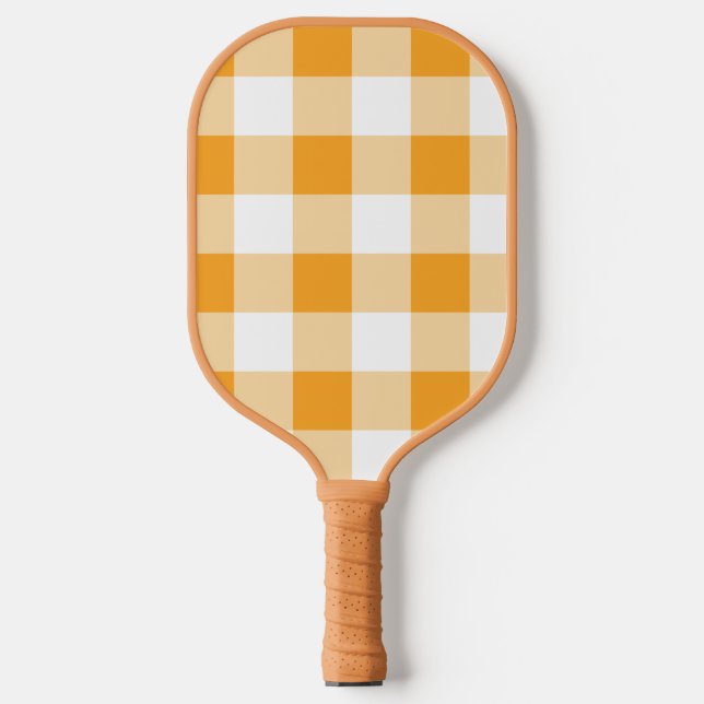Gingham Pattern Pickleball Paddle (Front)
