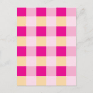 Gingham Pattern Postcard