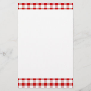 Gingham Pattern Stationery