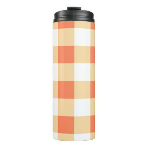 Gingham Pattern Thermal Tumbler
