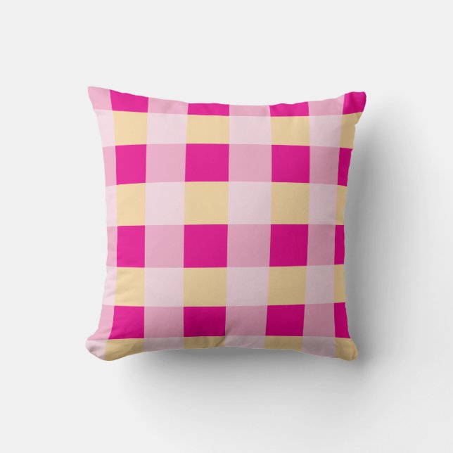 Gingham Pattern  Throw Pillow (Front)