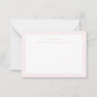 Gingham personalized children's pink note card