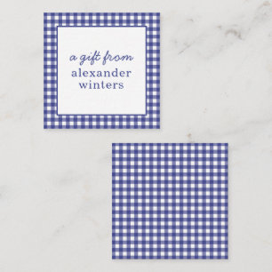 Gingham Personalized Gift Enclosure Cards