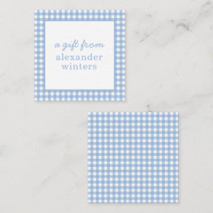 Gingham Personalized Gift Enclosure Cards