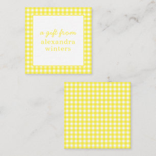 Gingham Personalized Gift Enclosure Cards