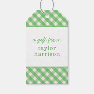 Gingham Personalized Gift Tags