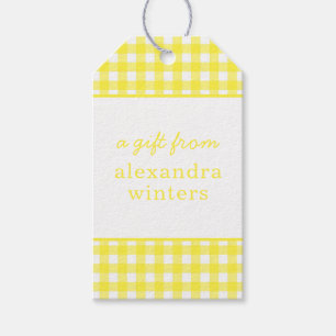 Gingham Personalized Gift Tags