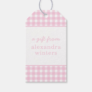 Gingham Personalized Gift Tags