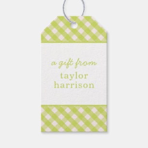 Gingham Personalized Gift Tags