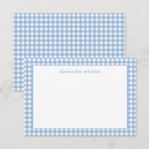 Gingham Personalized Note Cards