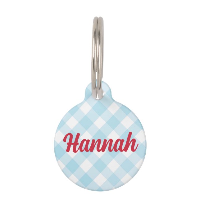 Gingham Pet Tag (Front)