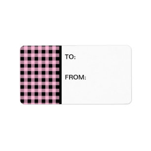 Gingham Pink and Black Label