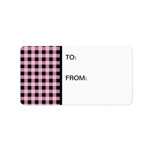 Gingham Pink and Black Label (Front)
