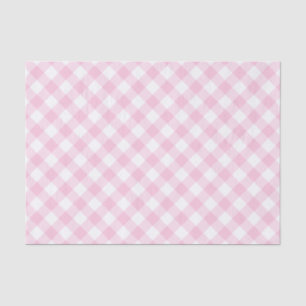Gingham Pink And White Pattern Tissue Paper