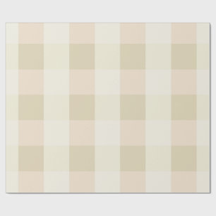 Gingham   Pink & Cream Wrapping Paper