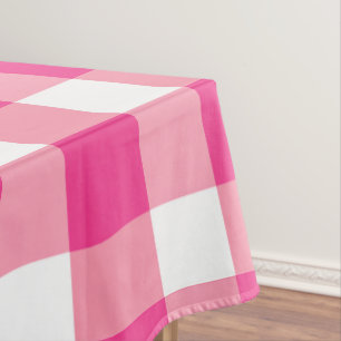 Gingham Pink Design Tablecloth