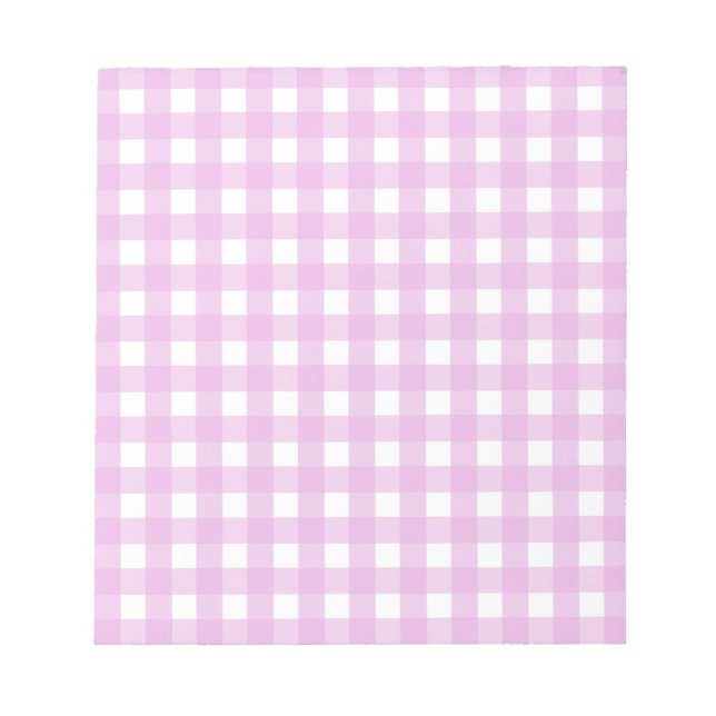 Gingham Pink Notepad (Front)