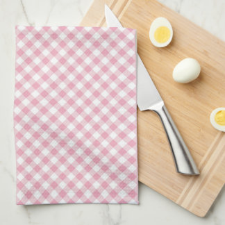 Gingham Pink Simple Kitchen Towel