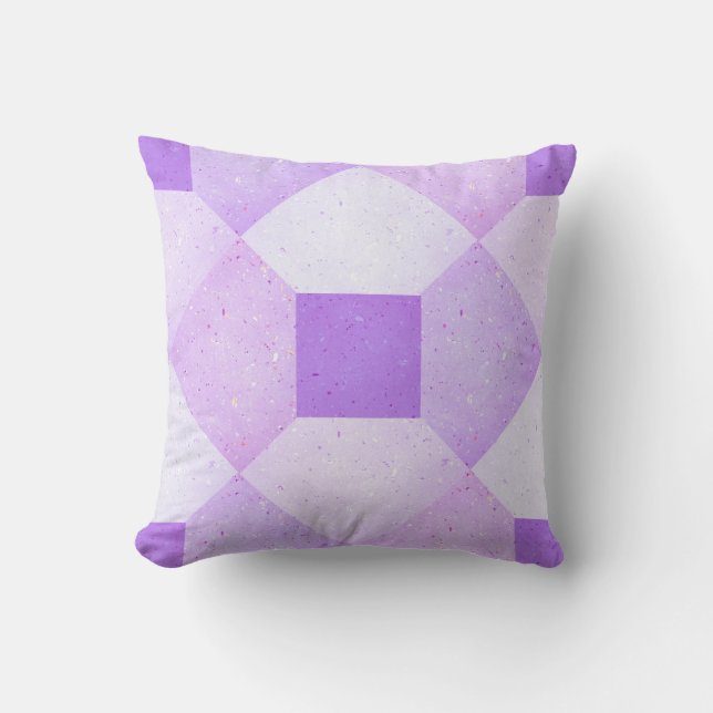 gingham plaid checks chequered pattern purple throw pillow (Front)
