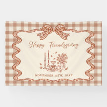 Gingham Plaid Friendsgiving Dinner